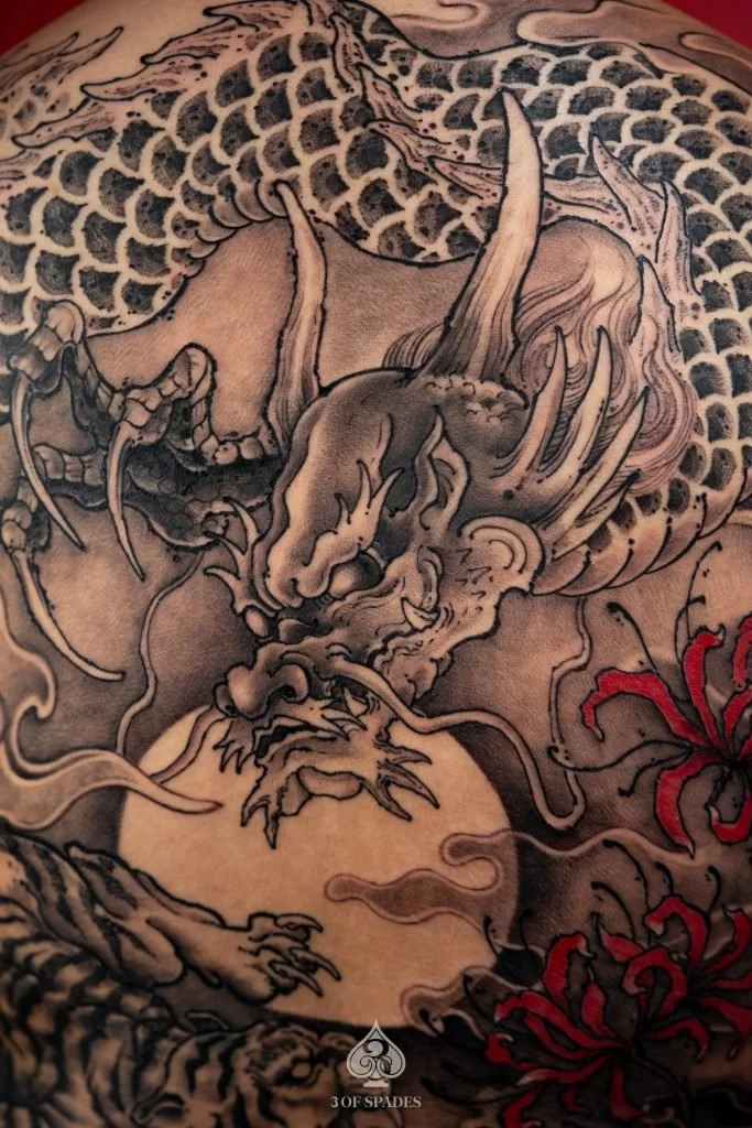 Oriental Dragon and Tiger Tattoo3
