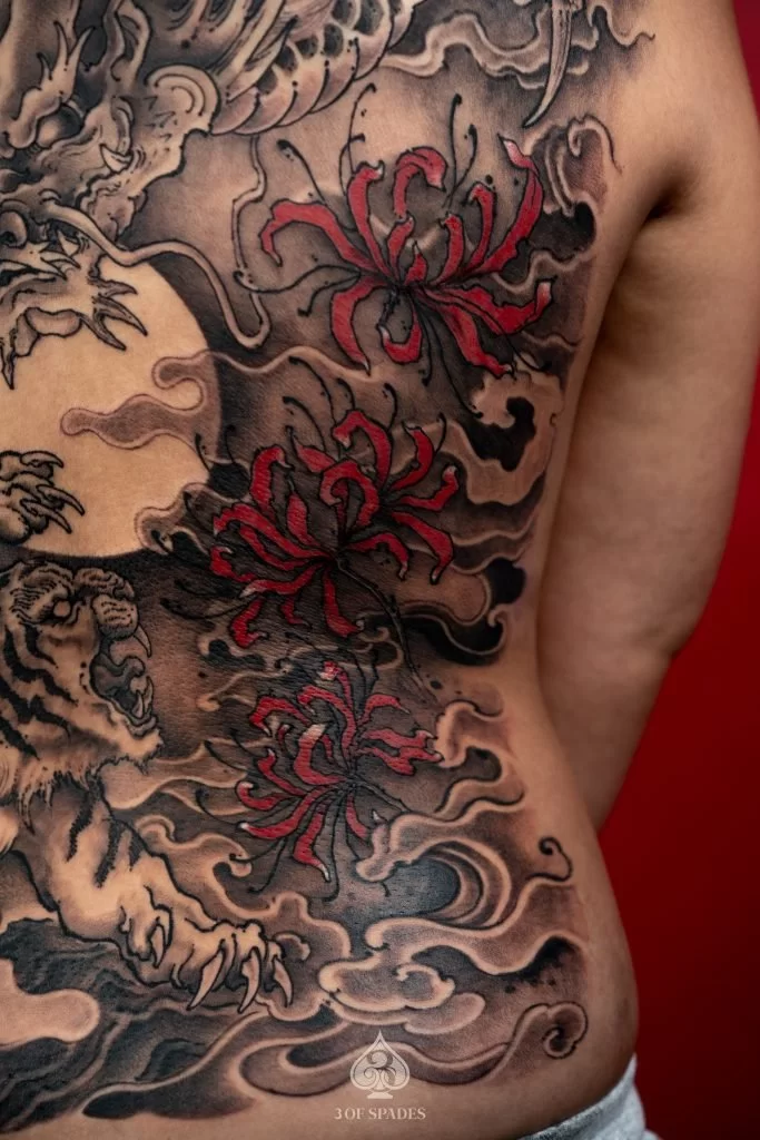 Oriental Dragon and Tiger Tattoo5