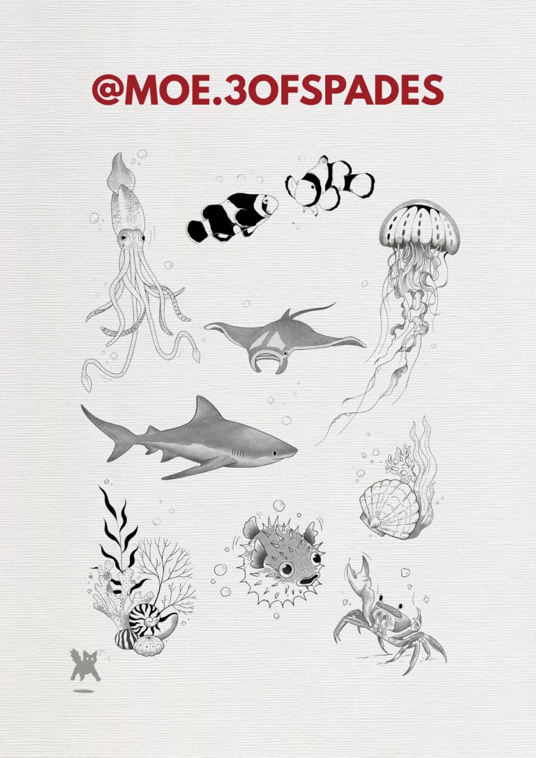 Sea creatures design 1