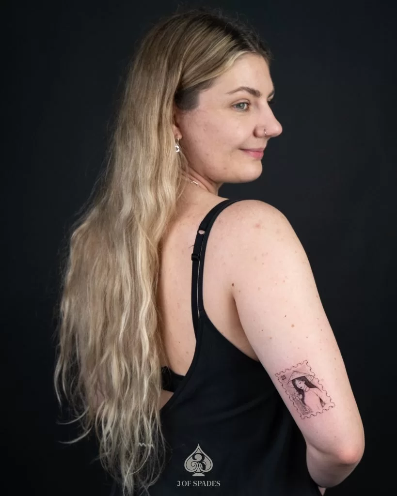 ao dai stamp tattoo in hanoi tattoo studio