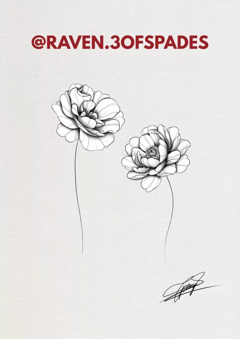 Floral Tattoo Design by Raven 3