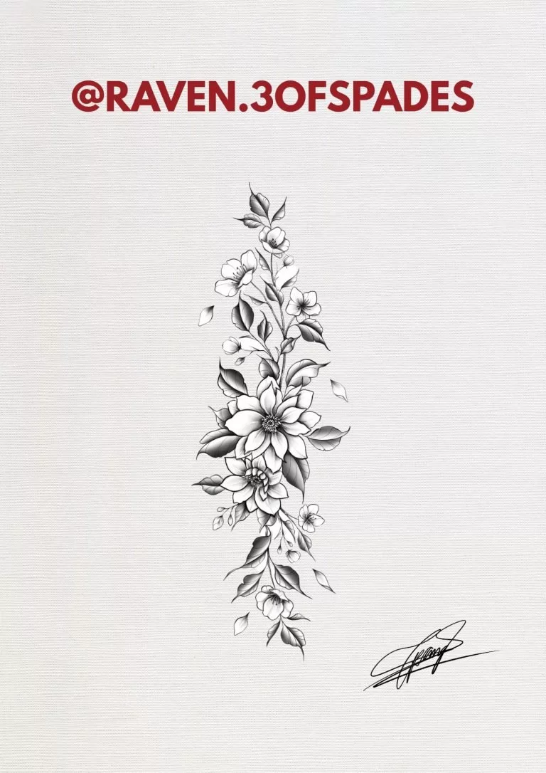 Floral Tattoo Design by Raven1