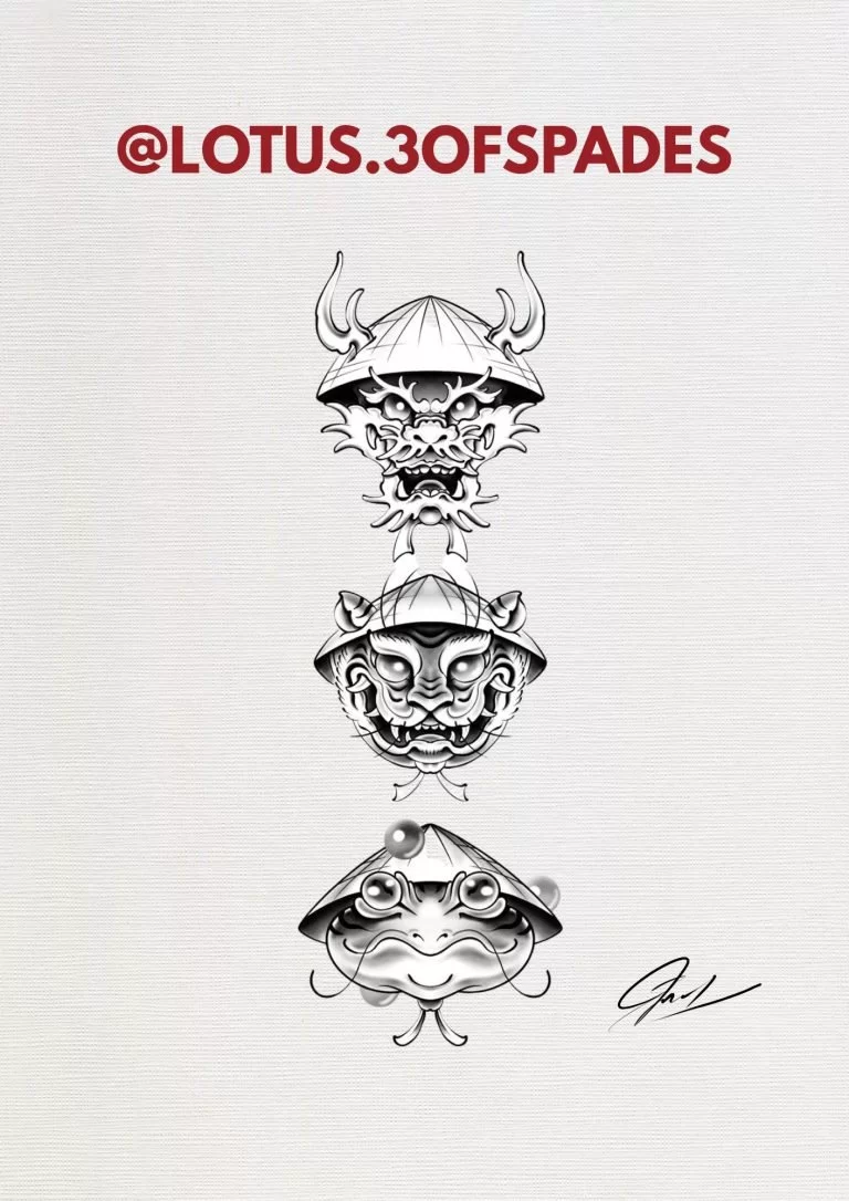 Nón lá ha noi tattoo