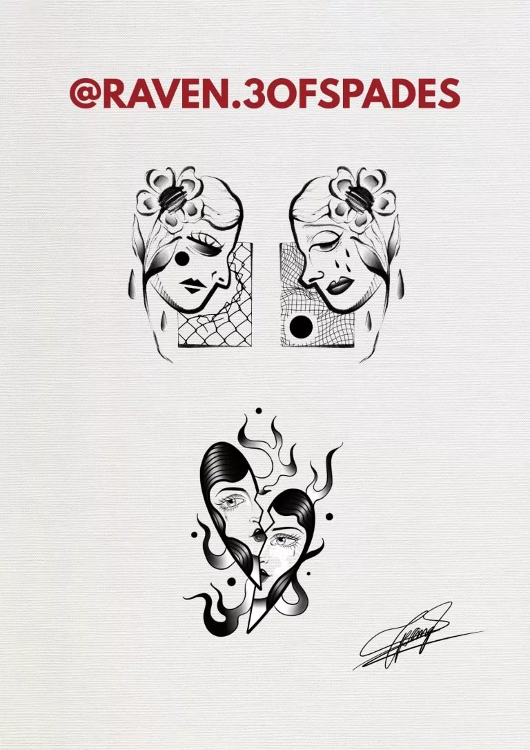 matching tattoo by raven