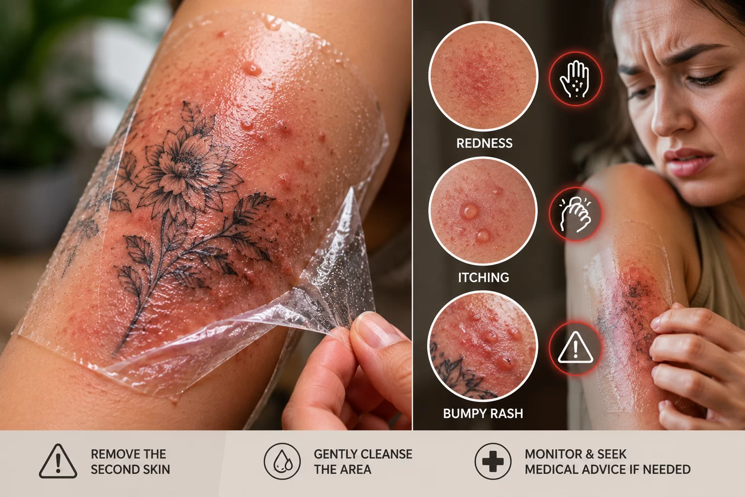 Allergic Reaction to Second Skin After a Tattoo: What Should You Do?