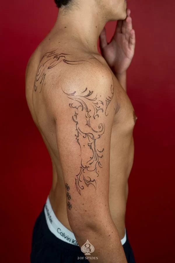 Baroque Gothic Upper Arm Tattoo
