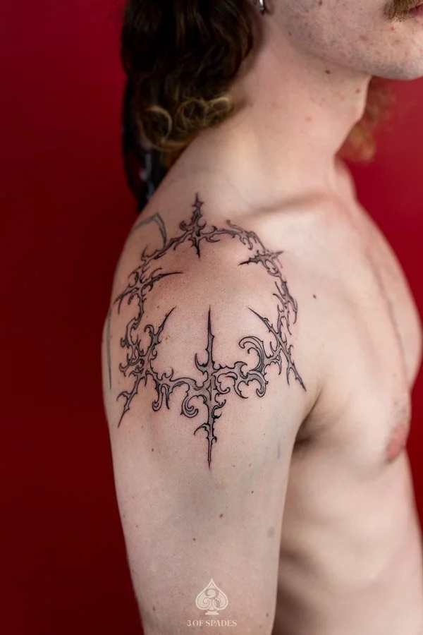 Gothic Tattoo on Shoulder