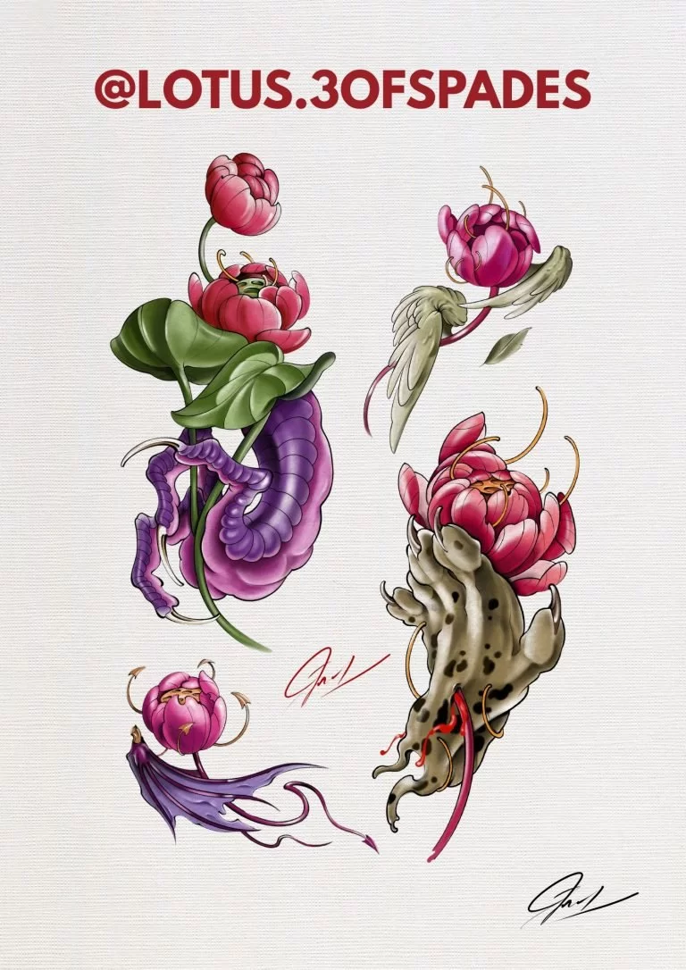 LOTUS TATTOO IDEAS BY LOTUS3OFSPADES2