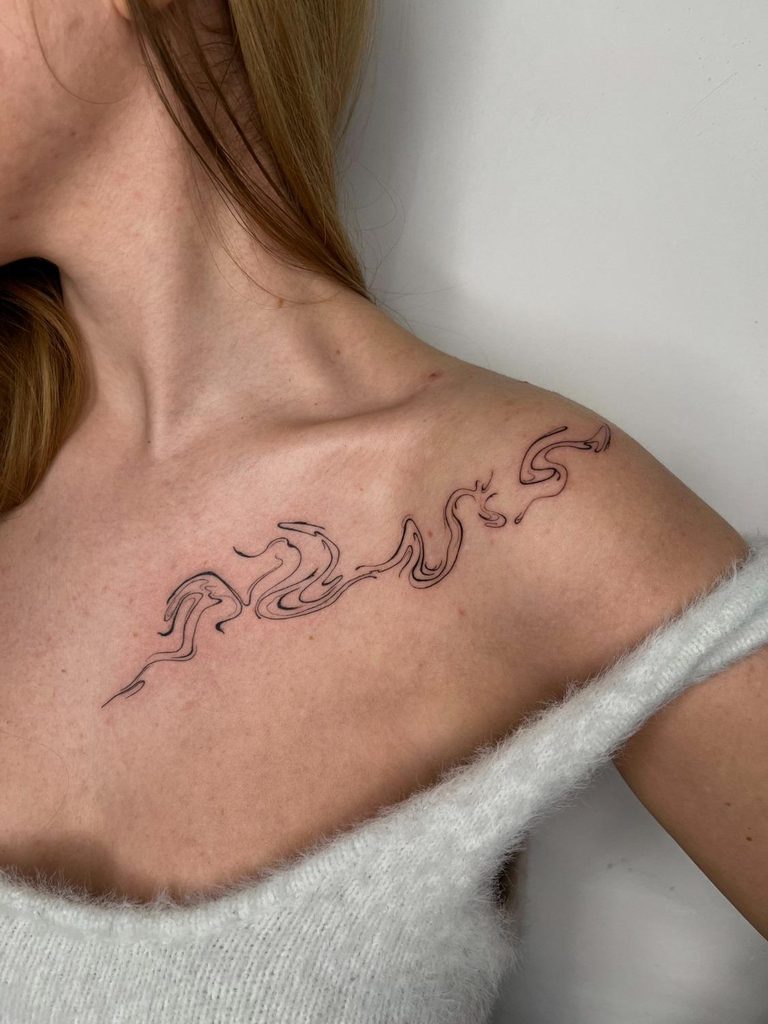 custom Asemic Script tattoo