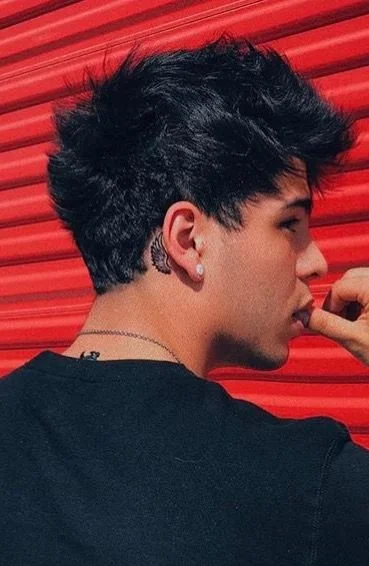 behind ear tattoo angel wings idea