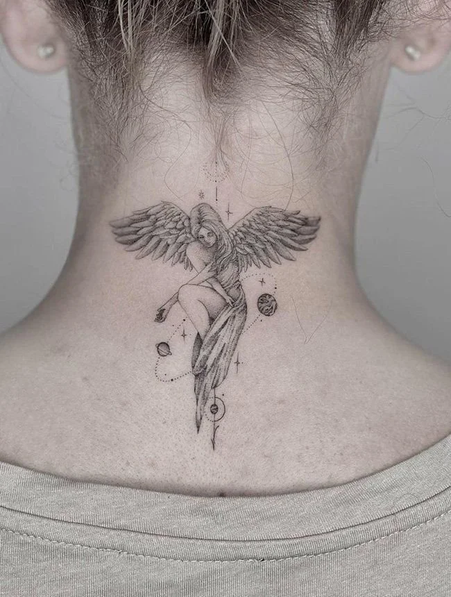 idea for back neck tattoo