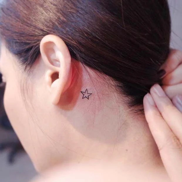 behind neck tattoo where to place