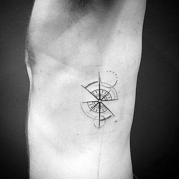 compass idea for side breast tattoo