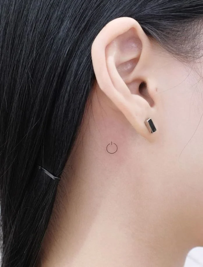 below placement for behind ear tattoo