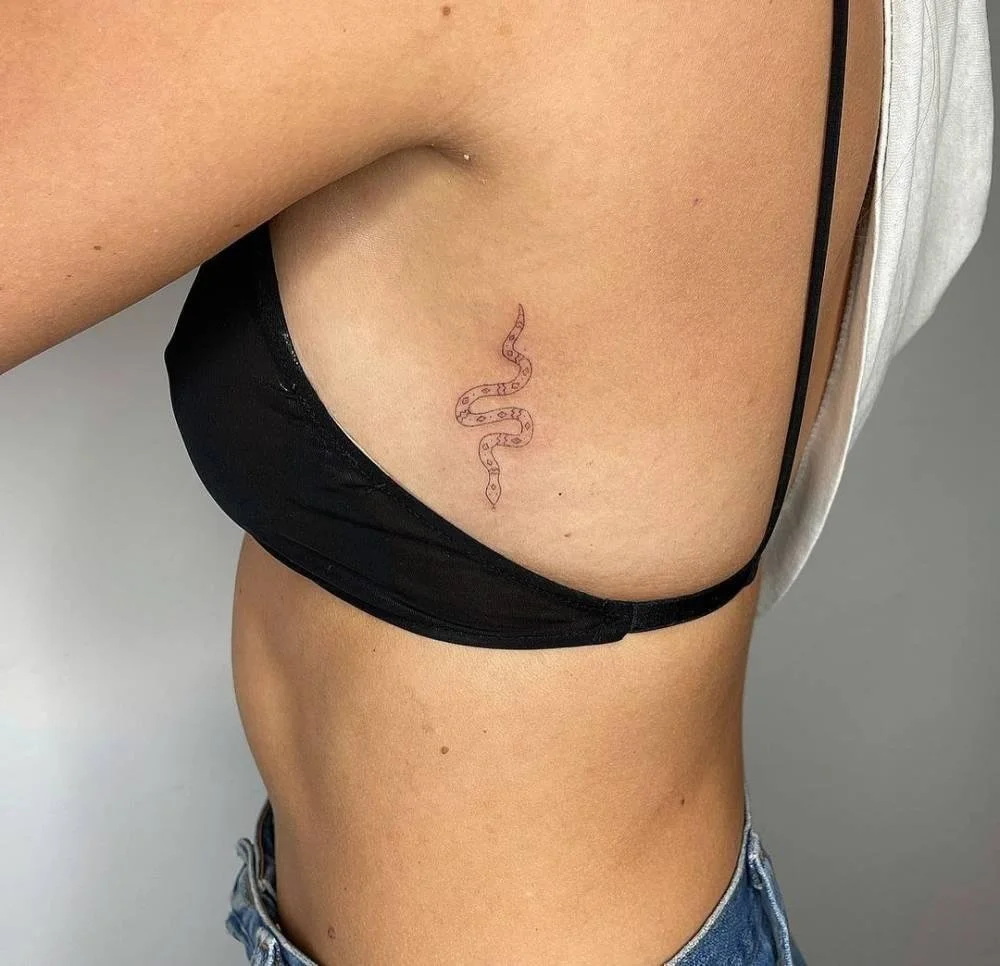 side breast tattoo snake idea