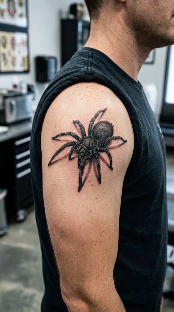 Spider 3D Realism Tattoo