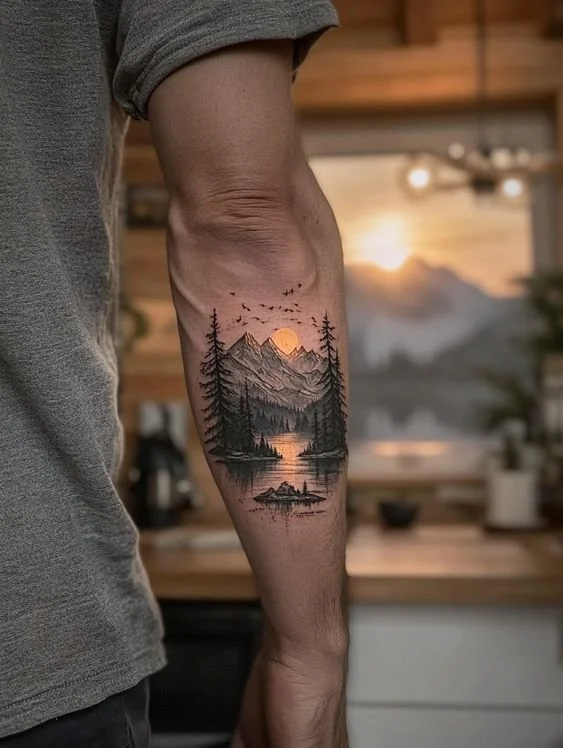 Landscape | 3D Realism Tattoo