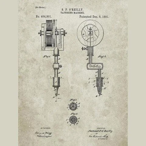 American Traditional Tattoo: Samuel O'Reilly: Tattoo machine innovation
