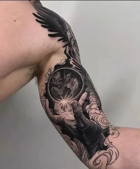 Blackwork sample for Half Sleeve Tattoo
