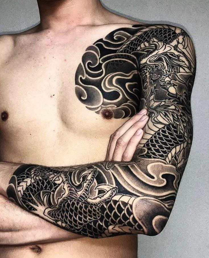 Blackwork Tattoo History and Japanese tattooing traditions