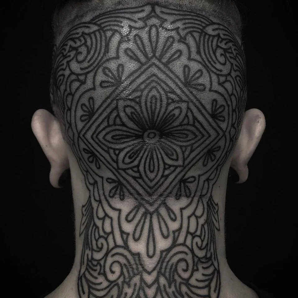 Blackwork Tattoo History illustrated geometric patterns