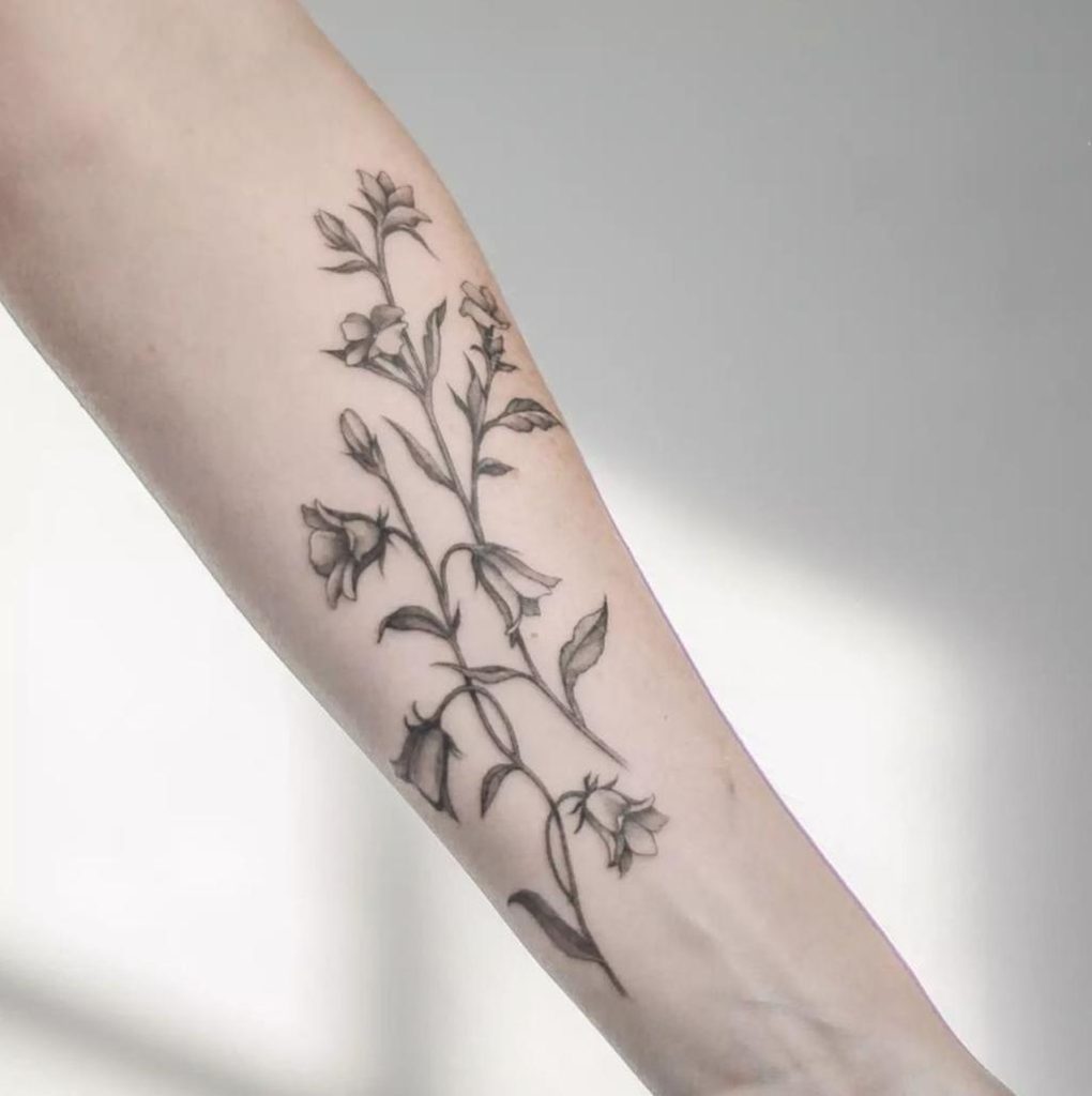 Fine Line Realism Tattoo Soft Shading and Grey Wash