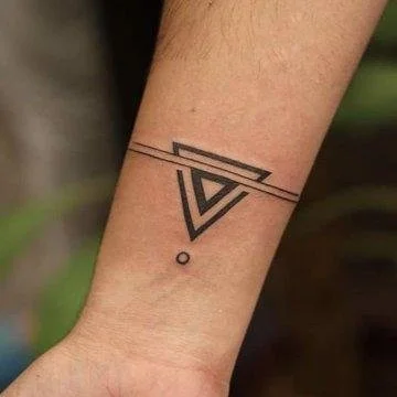 Geometric Wrist Tattoo for men