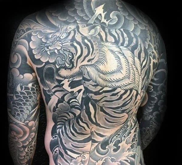 Japanese Tiger Tattoo | Black and Grey