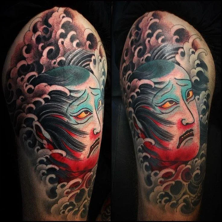 What Does a Namakubi Tattoo With Closed Eyes Mean?