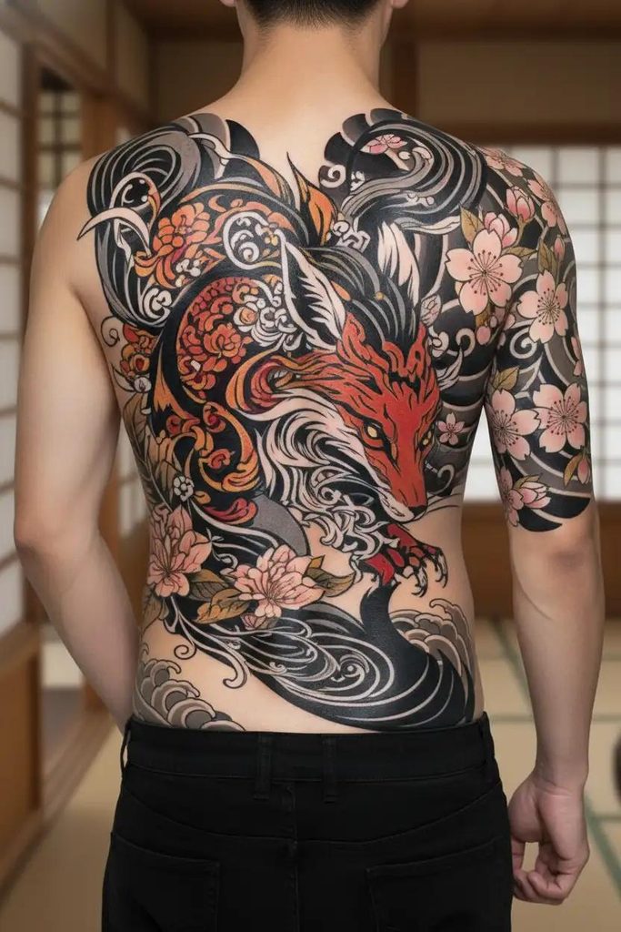 What Does a Nine-Tailed Kitsune Tattoo Mean?