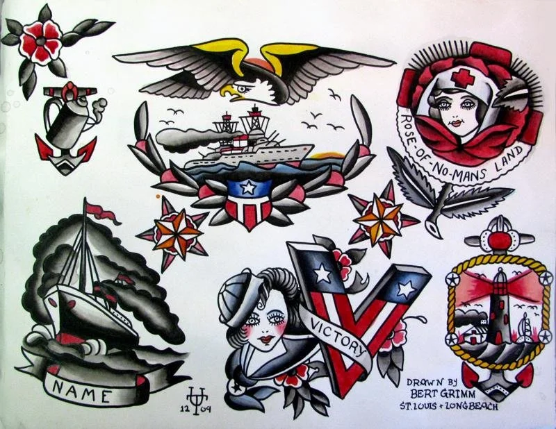Oldschool Tattoo Bert Grimm and classic American tattooing