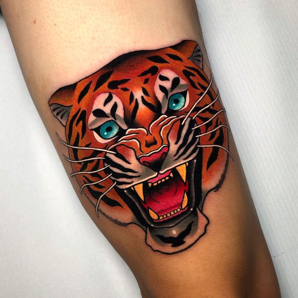 What Does an Oldschool Tiger Tattoo Mean?