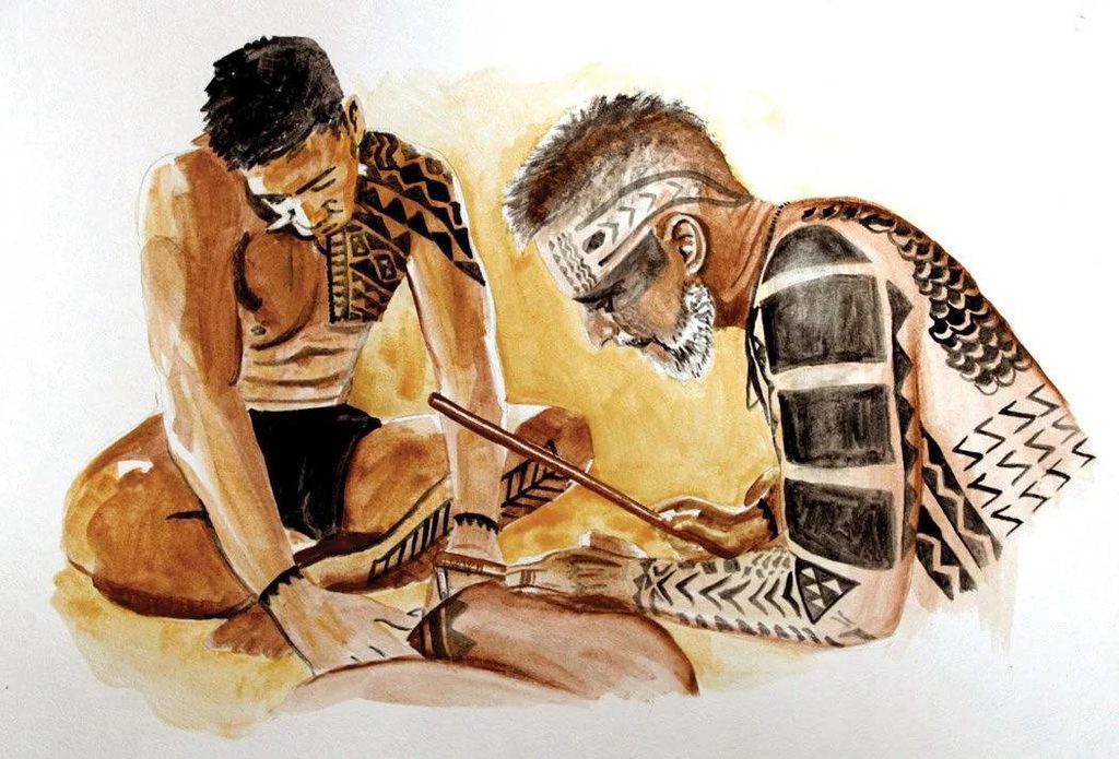 Polynesian Blackwork Tattoo developed across the Pacific over many generations.