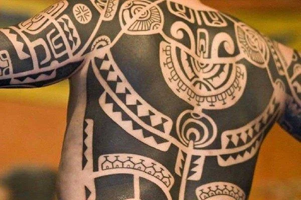 Polynesian Blackwork Tattoo symbols are often presented online