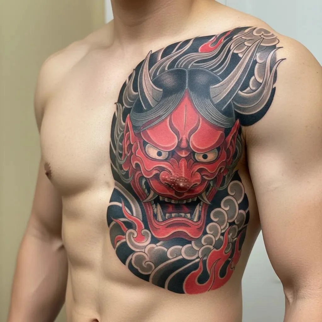 Oni Tattoo | Chest Tattoo