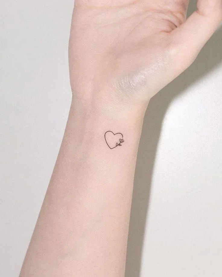 heart wrist tattoo tiny design