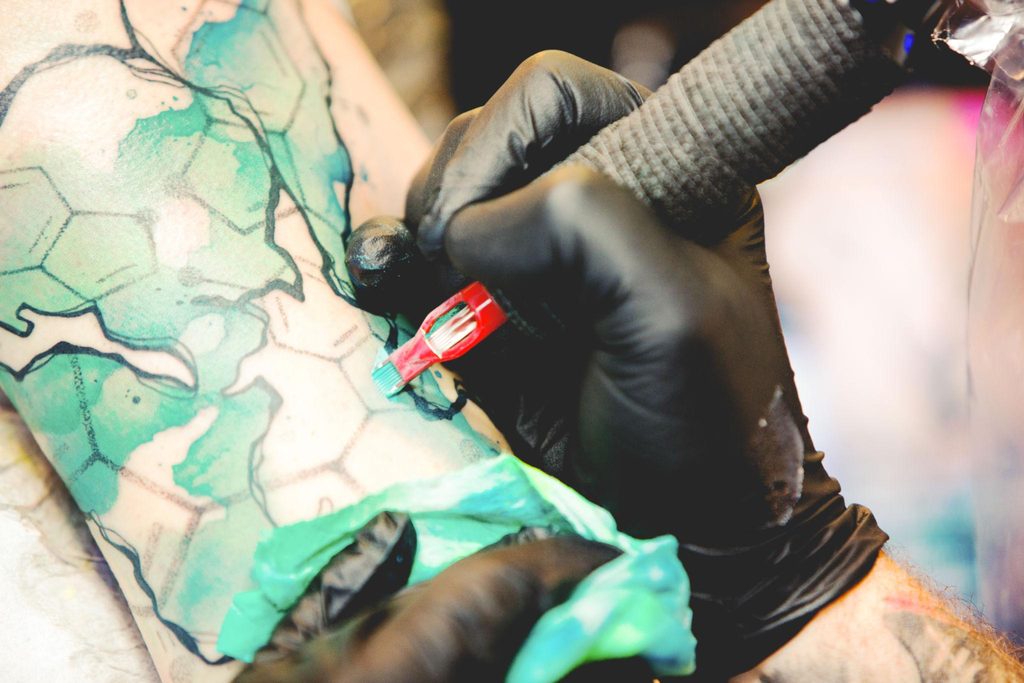 Watercolor Tattoo Style Color blending and smooth transitions