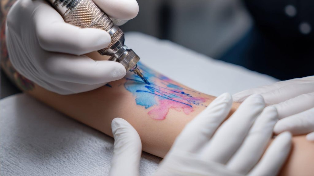 Watercolor Tattoo Style Splatter and paint-drop effects