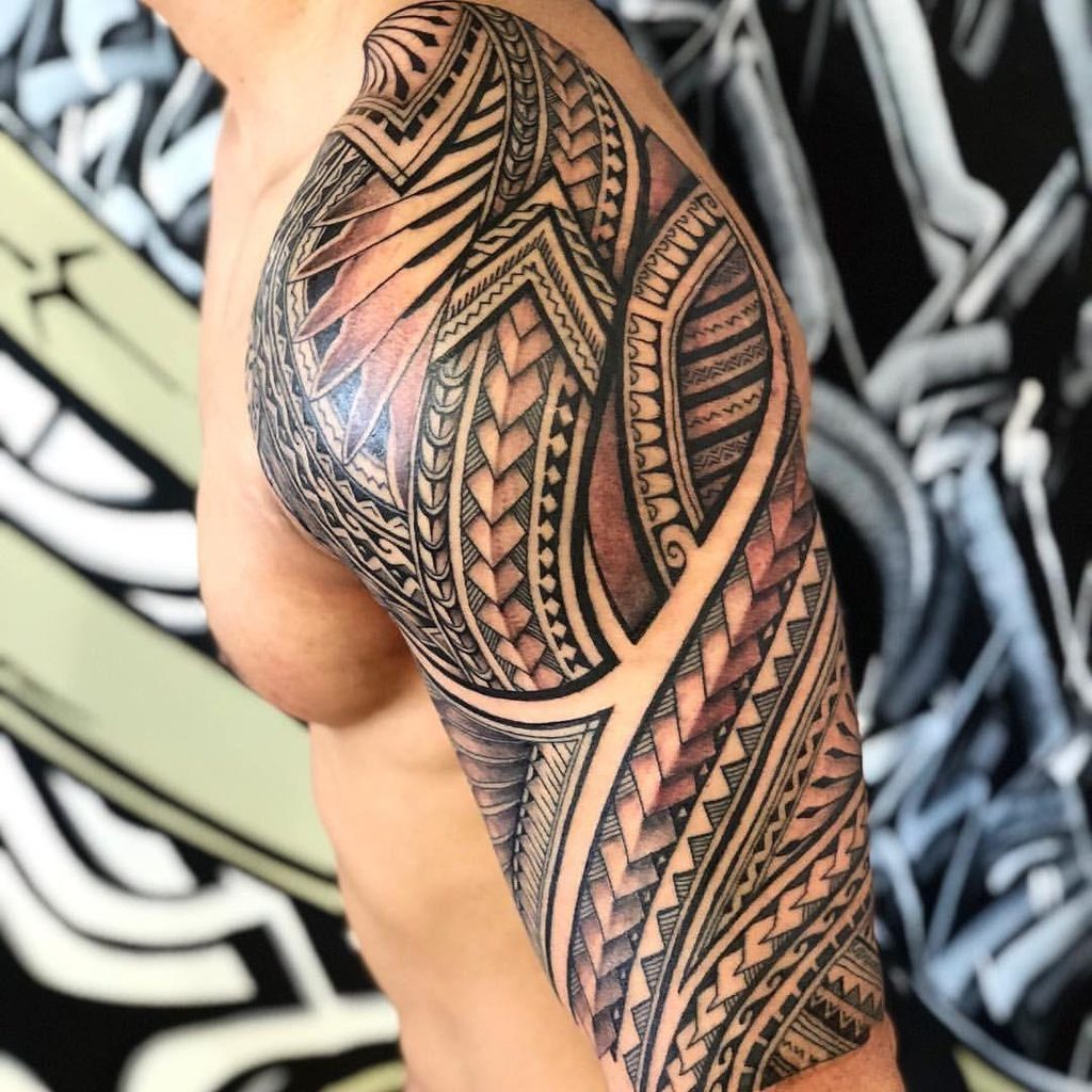 A Polynesian Blackwork Tattoo generally