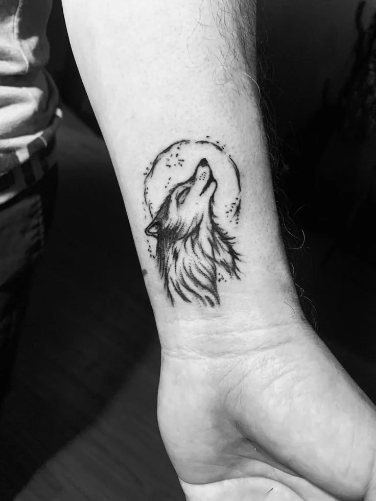 Wolf Wrist Tattoo for men