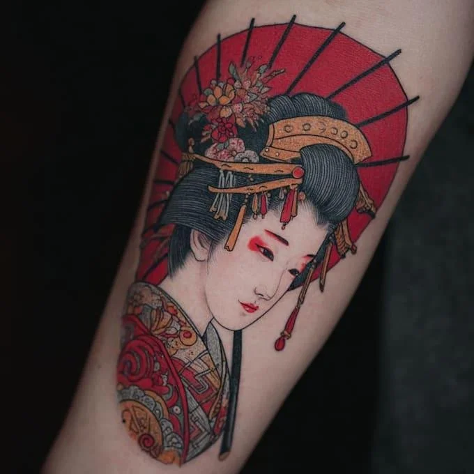 geisha tattoo beauty
