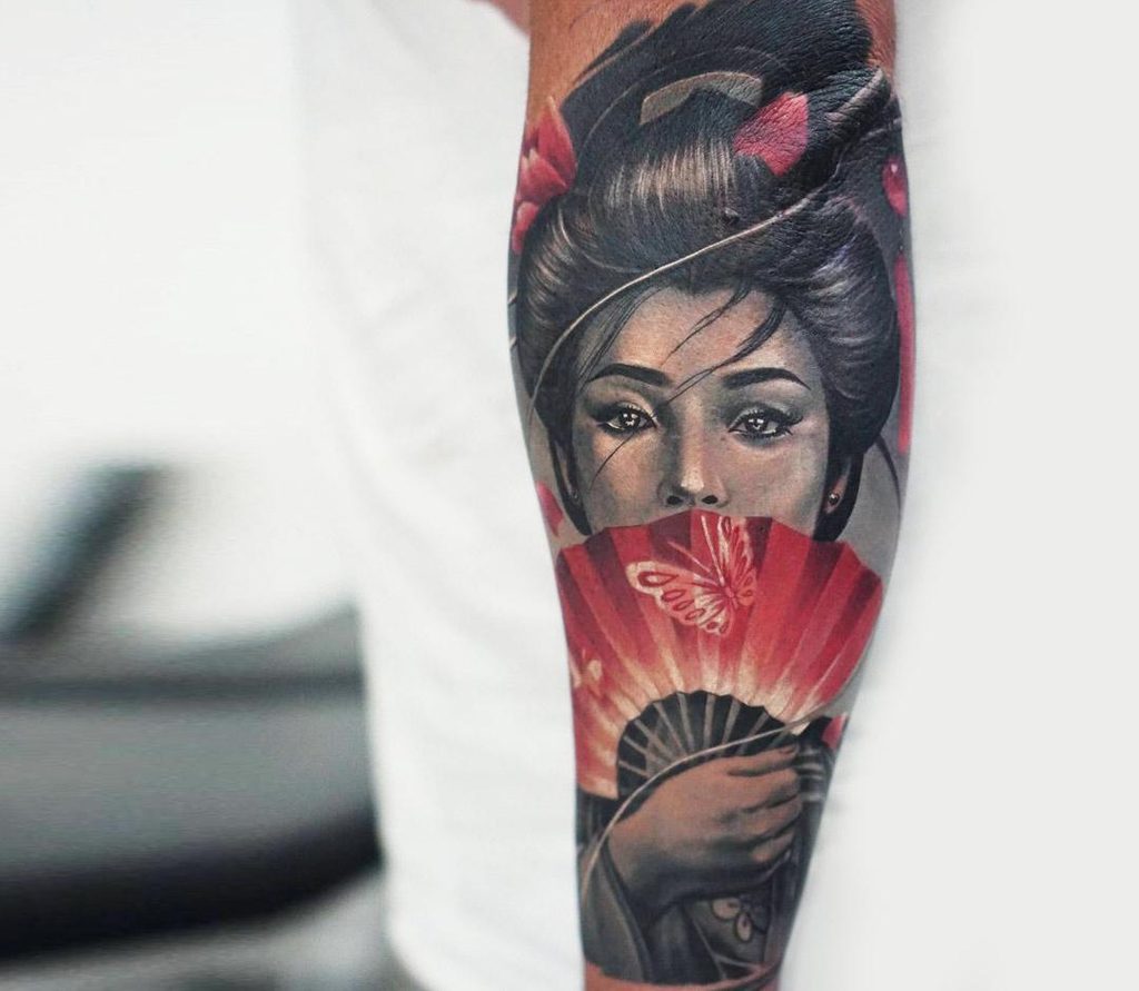 Geisha Tattoo Forearm idea