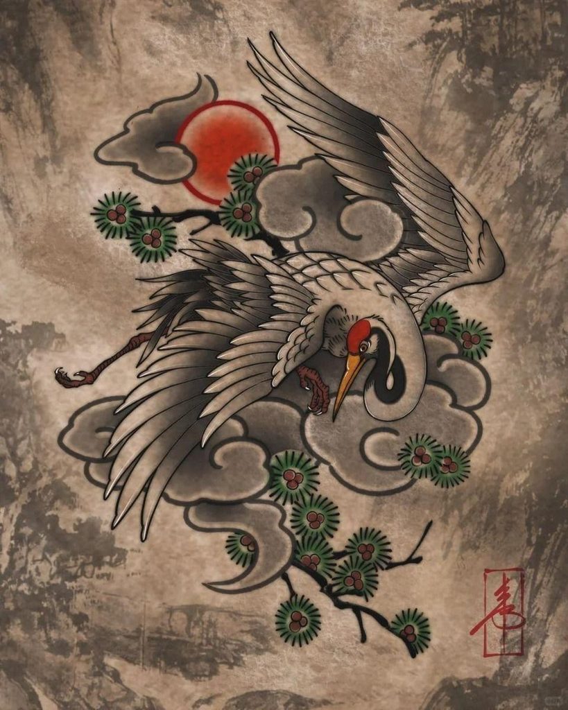 the meaning of japanese crane tattoo