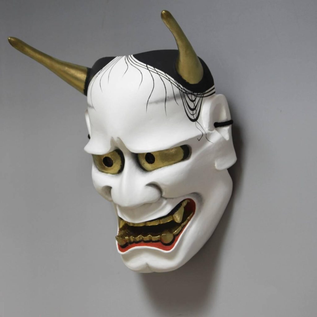 Hannya Tattoo mask in white